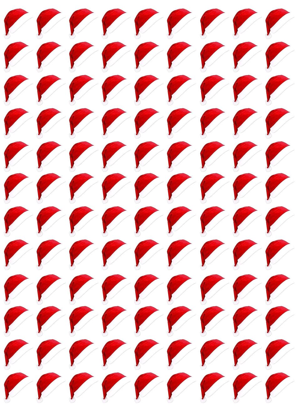 5390 108pcs Santa Hats, Red Classic Santa Hats for Adult, Bulk Christmas